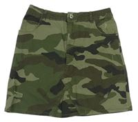 Khaki army riflová sukně Denim Co.