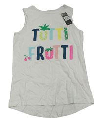 Biely top s farebným nápisom Primark