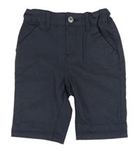Tmavomodré plátěné chino kraťasy Primark
