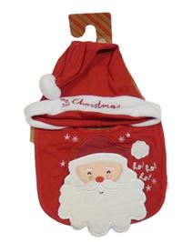 Nové - červeno-biela čepice - Santa + podbradník Primark