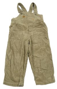 Béžové laclové manšestráky s kapsou 