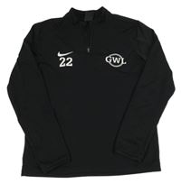 Čierna funkčná športová mikina s nápismi Nike