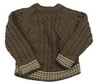 Hnedý vzorovaný sveter H&M