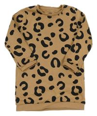 Hnedo-čierne vzorované teplákové šaty F&F