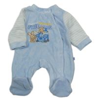 Světlemodrý sametový overal s obrázkem Ergee