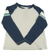 Smetanovo-tmavomodré tričko C&A