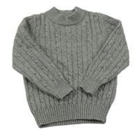 Tmavosivý vzorovaný sveter