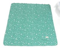 Zelená vzorovaná lehká bavlněná deka 