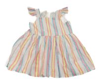 Bielo-farebné pruhované šaty St. Bernard