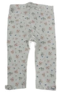 Bílé květované legíny H&M