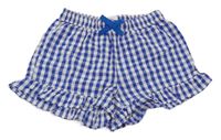 Bielo-modré kockované kraťasy s volánikom H&M