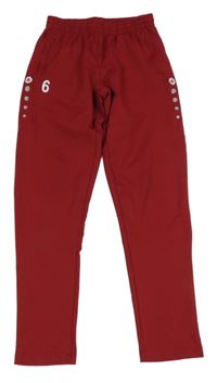 Rubínové sportovní tepláky s číslem jako