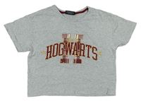 Sivé melírované crop tričko s nápisem - Harry Potter New Look
