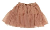 Staroružová trblietavá tylová sukňa s mašlou H&M