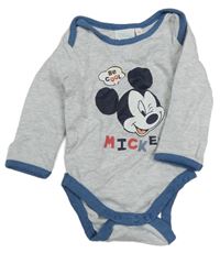 Svetlosivé melírované body s Mickeym Disney