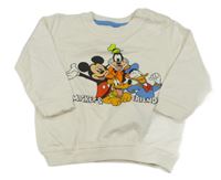 Biela mikina s Mickeym a kamarády Disney