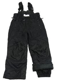 Černé šusťákové oteplovačky s kšandami