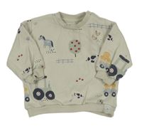 Béžová mikina s farmou F&F