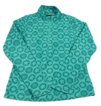 Zelená fleecová funkčná mikina s hviezdami Crivit