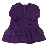 Fialové menšestrové šaty Topolino