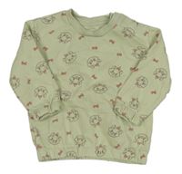 Mintová mikina s kočičkou Marií Primark