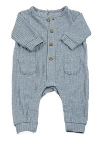 Modrý žebrovaný úpletový overal Matalan