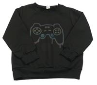 Čierna mikina s ovladačem Shein