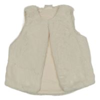 Smotanová kožušinová podšitá vesta
