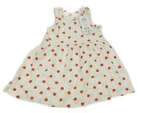 Smetanové šaty s jahodami George