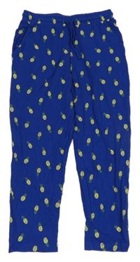 Tmavomodré ľahké tepláky s ananásmi Pepperts