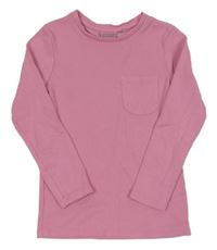 Ružové rebrované tričko Nutmeg