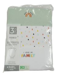 Nové - 3x body - zelené + bílo-barevné puntíkaté + bílé s nápisem Pep&Co