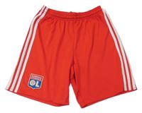 Červeno-biele športové kraťasy s výšivkou Adidas