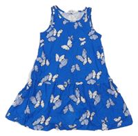 Modro-biele šaty s motýlikmi H&M