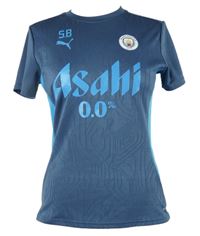 Dámské modrošedo-modré fotbalové tričko s erbem - Manchester City Puma