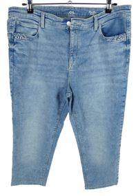 Dámske svetlomodré skinny capri rifle C&A