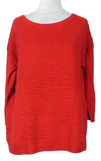 Dámsky červený rebrovaný sveter M&Co