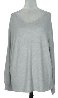 Dámske sivé trblietavé úpletové tričko M&S