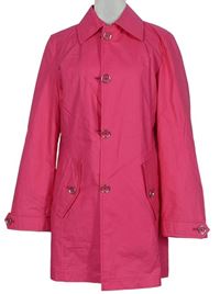 Dámsky ružový šušťákový jesenný kabát