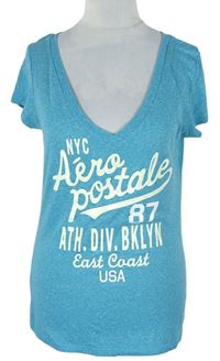 Dámske tyrkysové tričko s nápisom Aeropostale