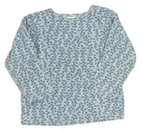 Bielo-modré kvetinové tričko Impidimpi