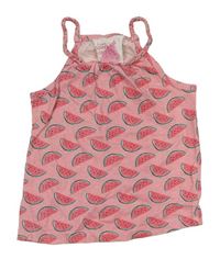 Ružový crop top s melónmi Yd.
