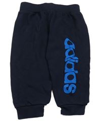 Tmavomodré tepláky s logem Adidas
