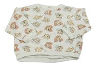 Biela mikina so srdiečkami a Bambim Disney