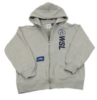 Světlešedá propínací mikina s písmeny a kapucí Zara