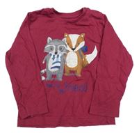 Vínové tričko so zvieratkami mayoral