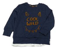 Tmavomodrá mikina s potlačou George