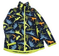 Tmavomodrá fleecová prepínaci mikina s dinosaurami Essentials