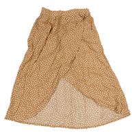 Hnedá kvetovaná dlhá sukňa H&M