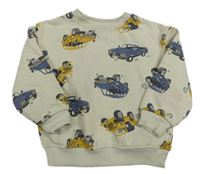 Béžová mikina s autami zn. Primark